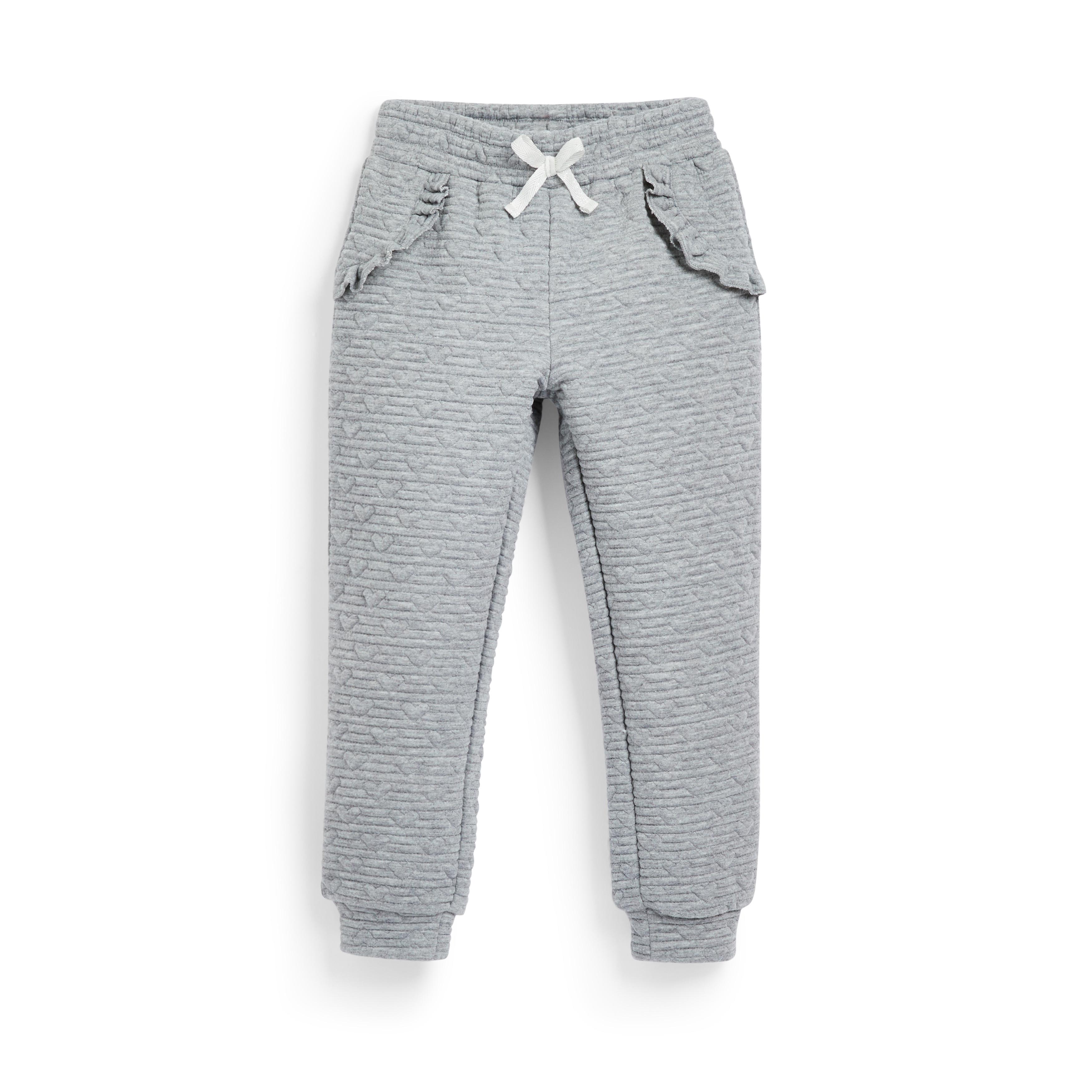 Younger Girl Grey Quilted Joggers | Girls Clothes Age 2-7 | Girls ...