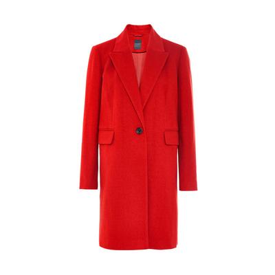 Red Essential Crombie Coat