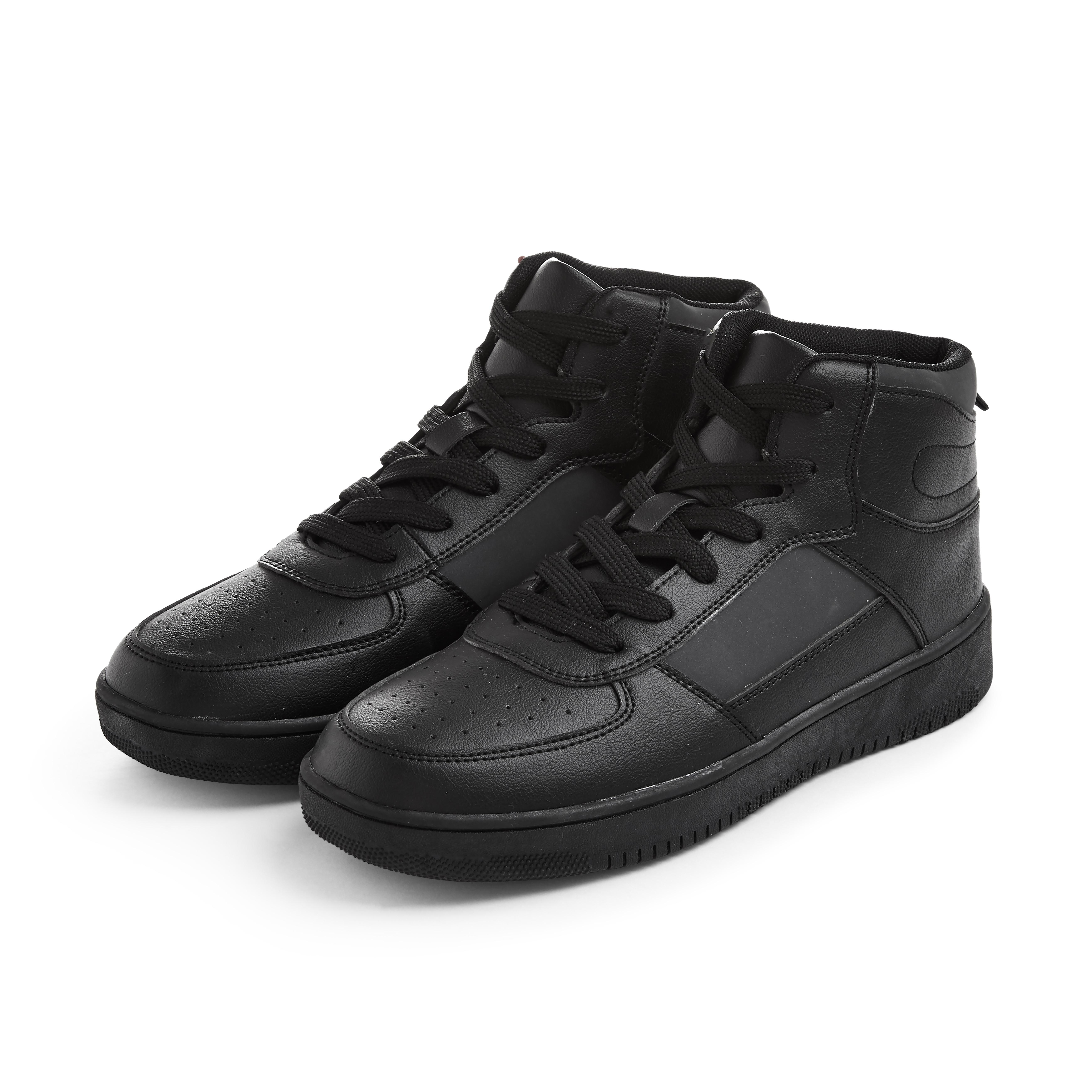 Older Boy Black Sporty High Top Trainers | Boys Shoes | Boys Clothes ...