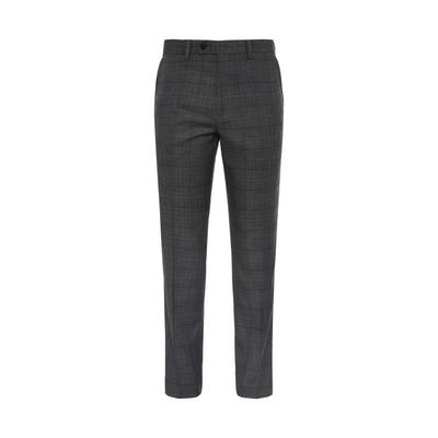 Grey Check Suit Trousers