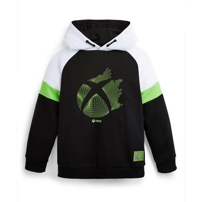 Črn pulover s kapuco Xbox za starejše fante
