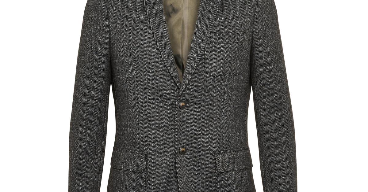 Charcoal Herringone Suit Jacket | Men's Suits | Men's Style | Our ...