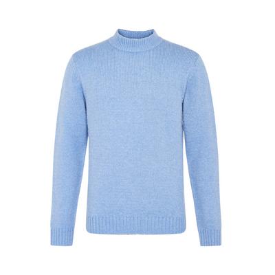 Blue Mock Neck Sweater