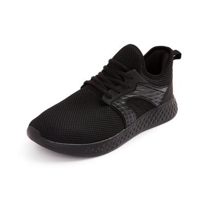 Black Knitted Cage Trainers