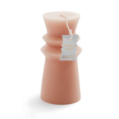 Pink Shaped Pillar Candle