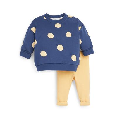 Stacey Solomon Baby Girl Yellow Dot Over Sized Leisure Set