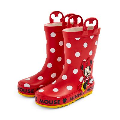 Rdeči dežni škornji Disney Mini Miška za mlajša dekleta