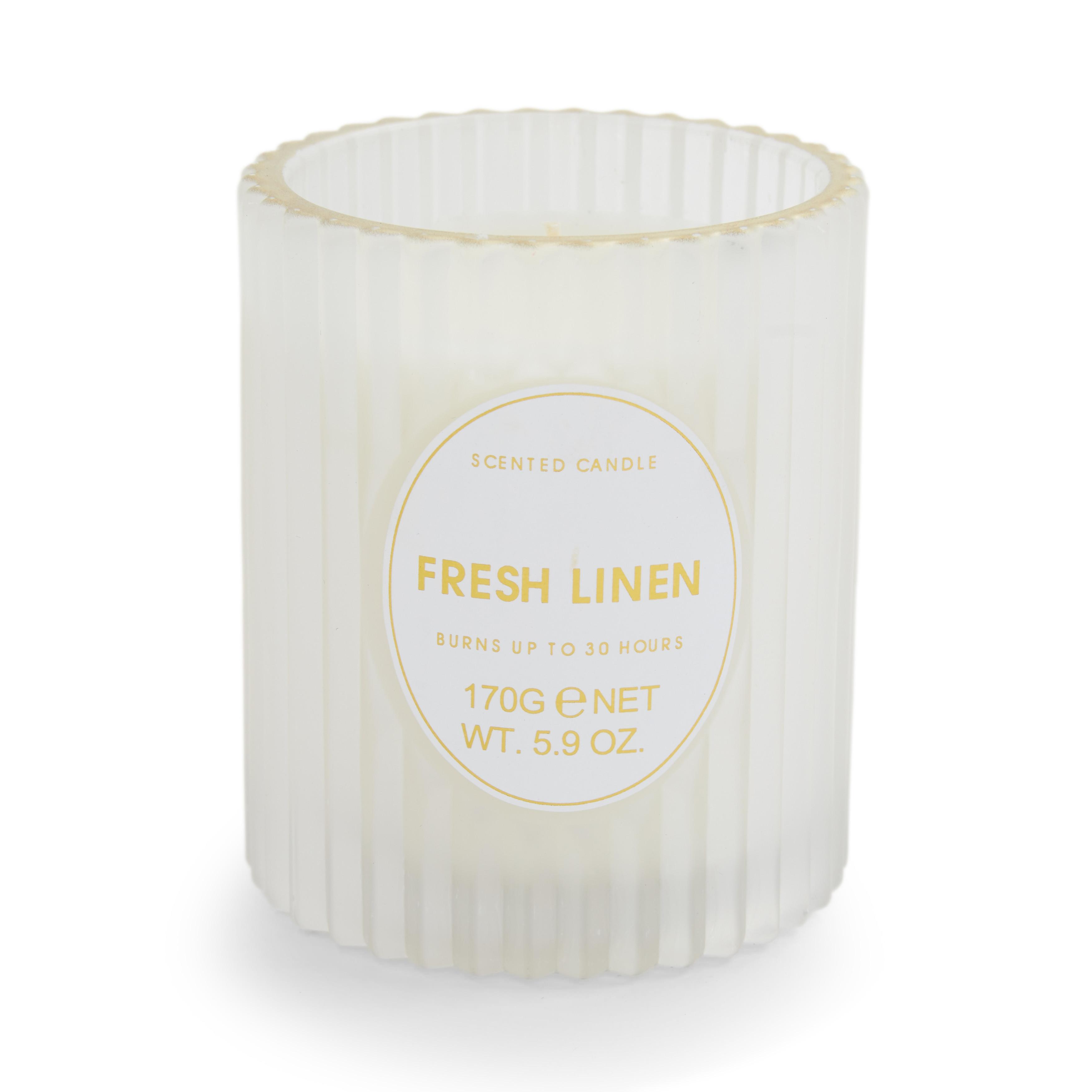 Fresh Linen Scent Fluted Votive Candle Candles & Scented Candles
