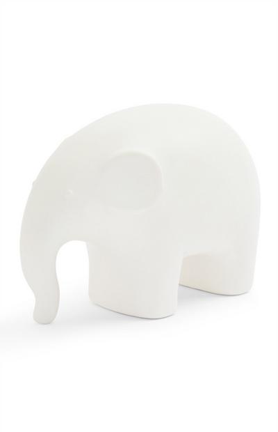 White Small Elephant Ornament
