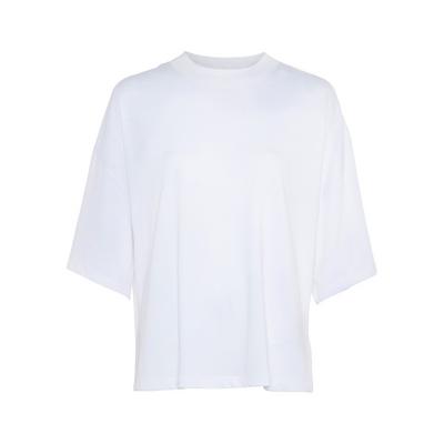 T-shirt bianca in cotone pesante