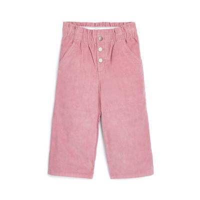Younger Girl Pink Corduroy Wide Leg Jeans