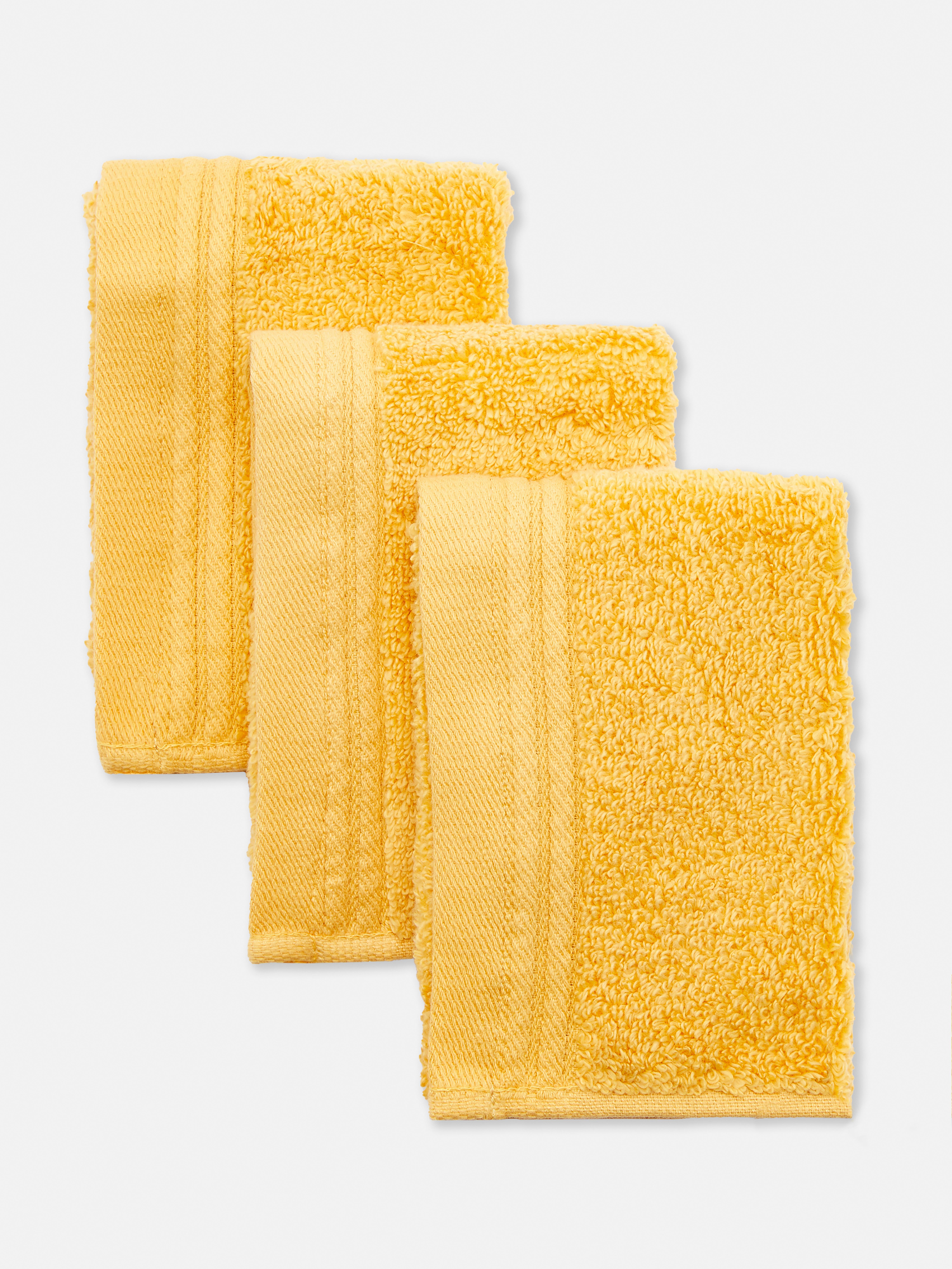 Gele ultrazachte gezichtsdoekjes, set van 3