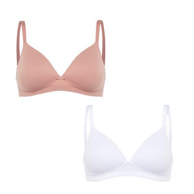 Pink And White Post Surgery Bras 2 Pack