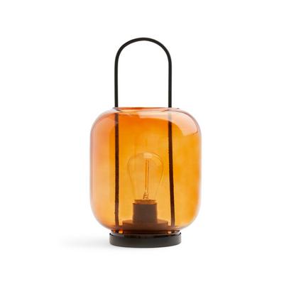 Petite lanterne en verre ambré
