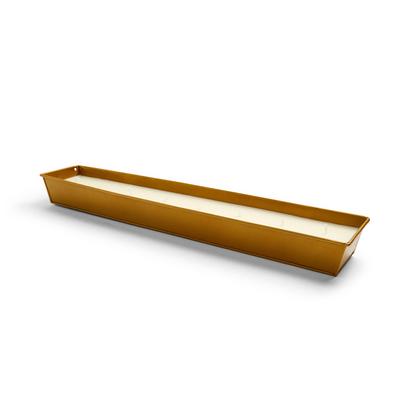 Goldtone Extra Long Multi Wick Tray Candle