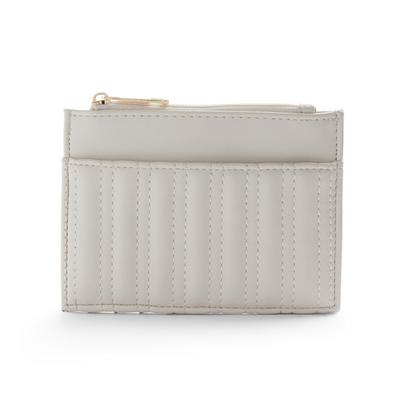 Ivory Linear Quilted Cardholder