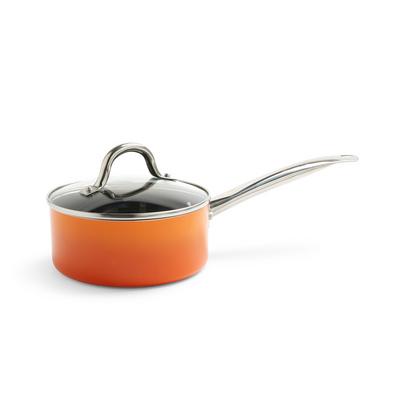 Small Orange Saucepan With Lid