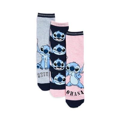 3-Pack Multi Lilo And Stitch Crew Socks
