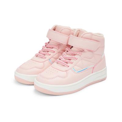 Younger Girl Pink Sporty High Top Trainers