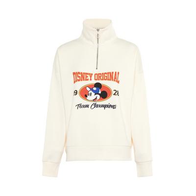 Ivory Disney Mickey Mouse Zip Sweatshirt