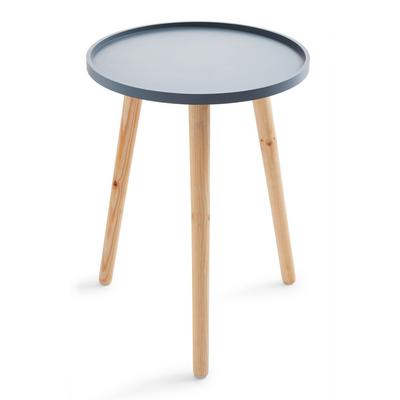 Grey Blue Wooden Side Table