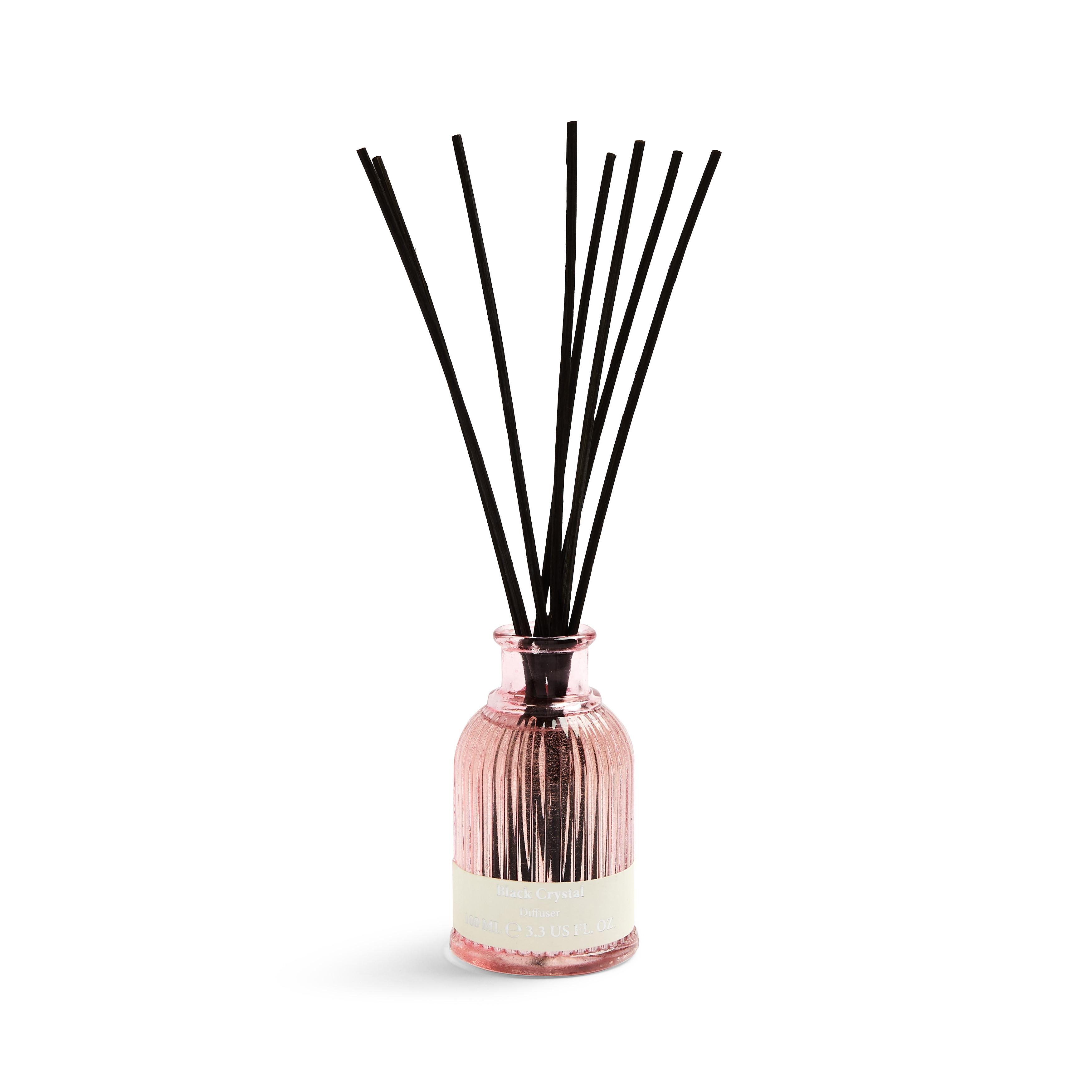 Black Crystal Fluted Reed Diffuser 100ml Candles & Scented Candles