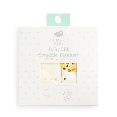 2-Pack Baby Swaddle Blankets