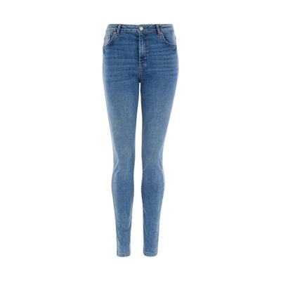 Blauwe skinny jeans Primark Cares met hoge taille