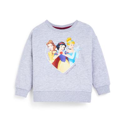 Younger Girl Grey Disney Princess Sweater