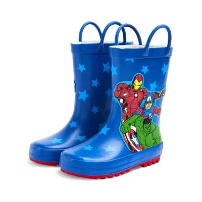 Younger Boy Blue Marvel Avengers Rain Boots