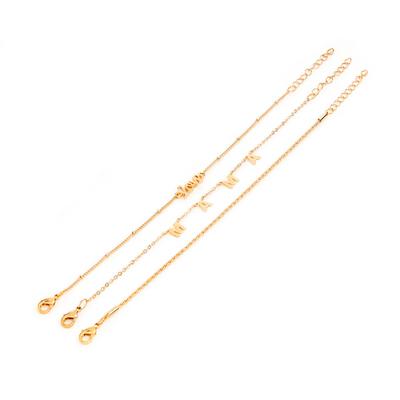 3-Pack Goldtone Mama Delicate Bracelets