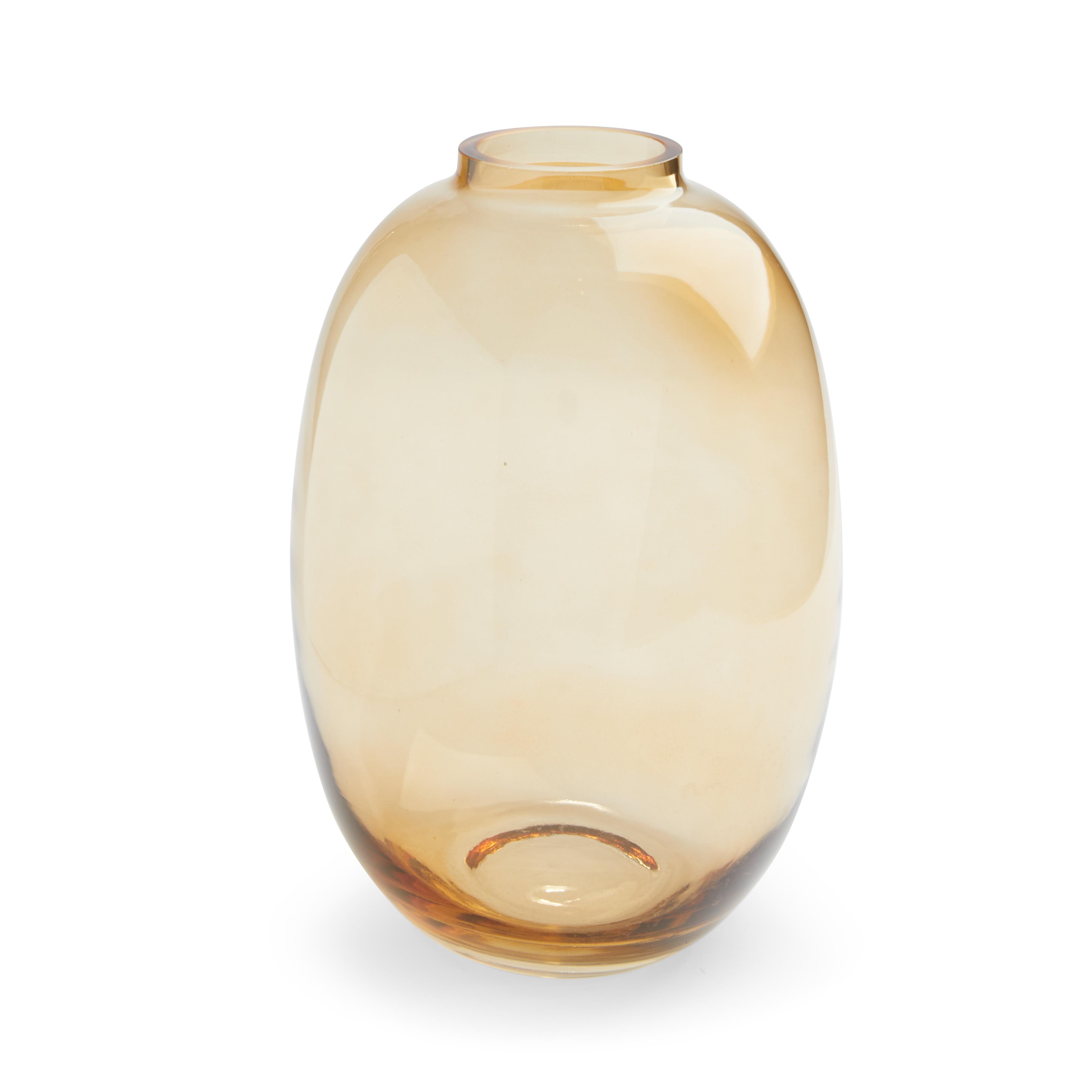 Large Amber Glass Vase Home Décor Accessories Home Furnishings