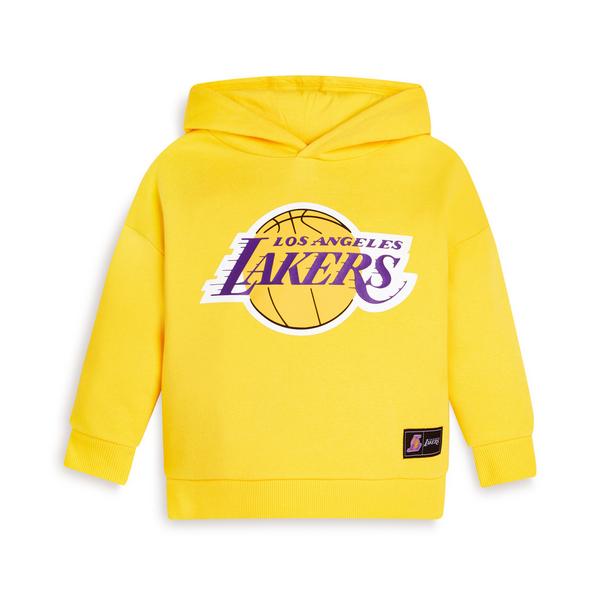 Younger Boy Yellow NBA LA Lakers Overhead Hoodie