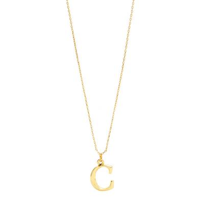 Gold Plated Solid Initial Necklace