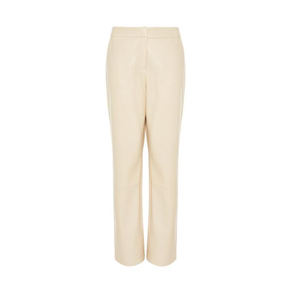Ivory Faux Leather Straight Leg Pants | Women's Workwear | Women's ...
