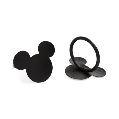 Pack de 2 anillos para servilleta negros de Mickey Mouse de Disney