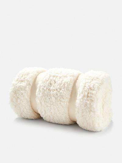 Kleine witte sherpa-deken