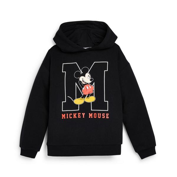 Zwarte hoodie Disney Mickey Mouse voor meisjes