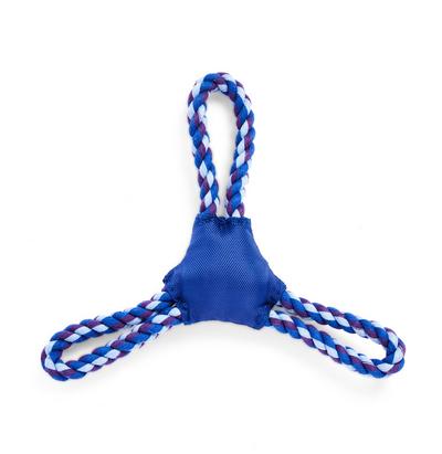 Juguete azul de cuerda para mascotas
