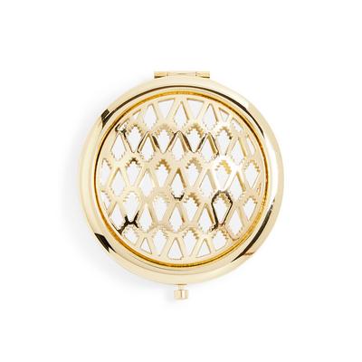 Ps Eastern Bloom Goldtone Compact Mirror