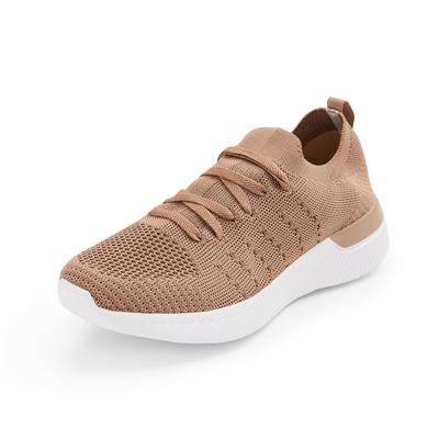 Camel Recycled Knit Trainers