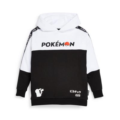 Zwart-witte Pokemon-hoodie voor jongens