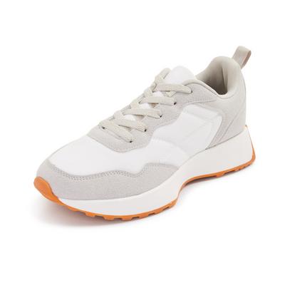 White Extended Outsole Trainers