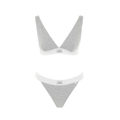 Gray Love To Lounge Lingerie Set