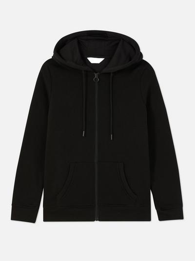 Zwarte oversized hoodie met rits