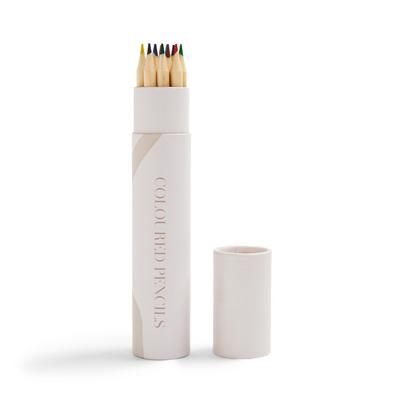 Tubo blanco con lápices para colorear Wellness