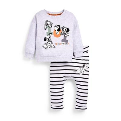 Grijze comfortabele Disney 101 Dalmatiërs-set voor baby's, tweedelig