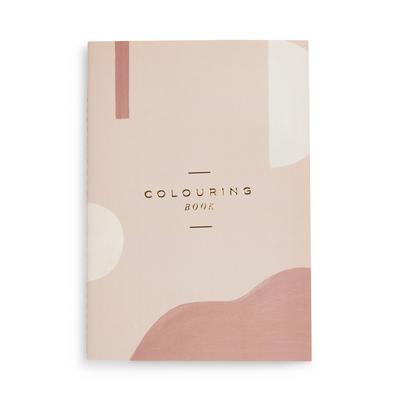 Livro colorir Wellness rosa-pálido