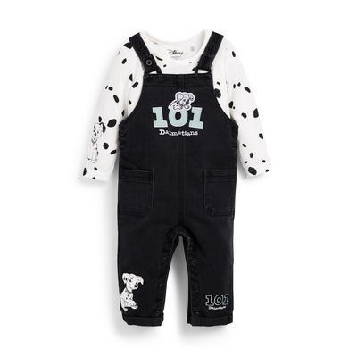 Baby Black Disney 101 Dalmatians Overalls Set