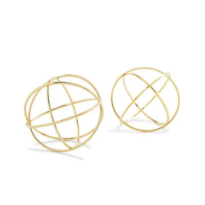 Goldtone Wire Sphere Ornaments